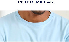 NEW PETER MILLAR, MEN’S MEDIUM, CROWN COMFORT BLUE POCKET👕T-SHIRT, MSRP $65.00!