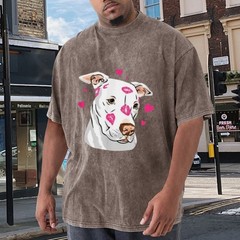 Custom Dog Mom Pet Parent T‑Shirt Partial/Double Sided Daily Casual Tee