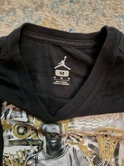 Nike Air Jordan 1 Gold Toe Shoe Sneakers T-Shirt Size Medium