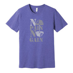 Unisex No Pain No Gain Graphic T-Shirt With Dumbbell Design For Gym Workouts And