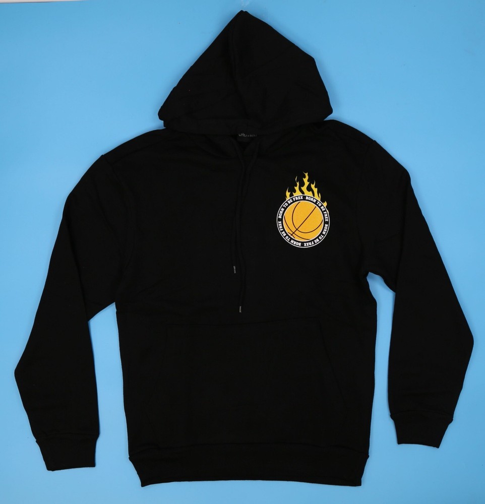 CHEMISTRY Men’s Hoodie Pullover Athletic Long Sleeves Sweatshirts S Black.
