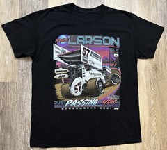Kyle Larson #57 Sprint Car Racing T-Shirt Large Double-Sided 2021 Speedweeks
