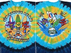 GRATEFUL DEAD-BEACH BEAR BINGO-Summr-2SD TIE DYE T-SHIRT S-M-L-XL-2X Garcia,Lesh