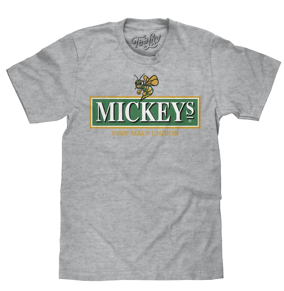 Mickey’s Malt Liquor Beer Mens T Shirt Athletic Heather Gray