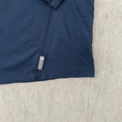 Tussock Ridge Shirt Adult XL Blue Merino New Zealand Mountain Map Graphic Mens