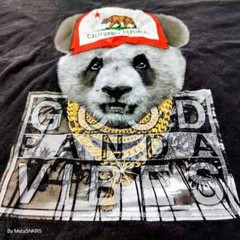 Drill Clothing T Shirt Mens XL Black White Good Panda Vibes Streetwear Rare Used