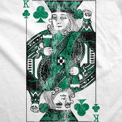Mens Funny T Shirts King Of Clubs Classical Playing Card Tee For Men