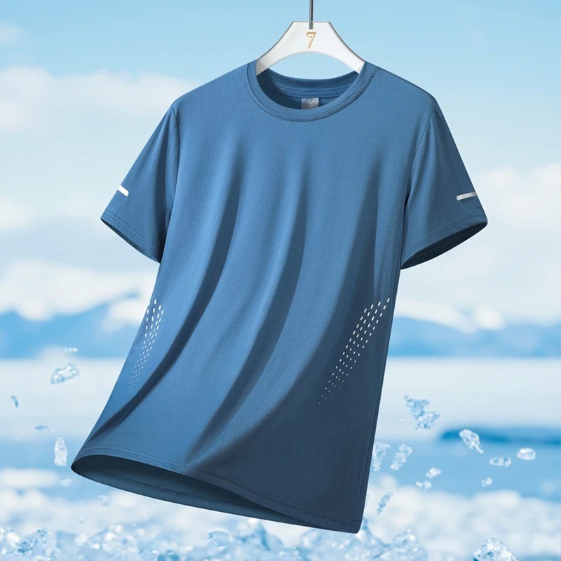 Quick Dry Sports T-Shirt Men’s Running Hiking Fishing Outdoor Breathable Top