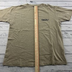 Vintage Mossimo Script Logo Short Sleeve T Shirt Men’s Large Tan Made in USA
