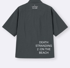 GU Death Stranding 2 On The Beach Nylon Double Pocket Shirt Small Size DARK GRAY