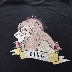 Disney Shirt Mens XL Black Lion King Mufasa Simba Graphic Logo Short Sleeve Tee