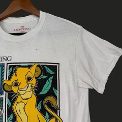 Disney The Lion King T-Shirt Adult Small – Simba Timon Pumbaa Mufasa – White Tee