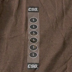 CSG Men’s Size Small Chocolate Cotton Short Sleeve V Neck Basic Tee NWT