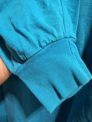 Vintage Russell Athletic USA Made Teal Long Sleeve T Shirt Large