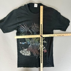 Vintage Fruit of the Loom Reno Eagle Graphic Tee Black USA Made Cotton Adult S