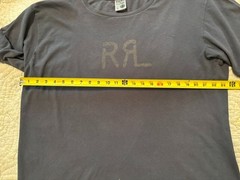 Vintage RRL Spell Out Logo Polo Ralph Lauren Gray Double R L T Shirt Men XL