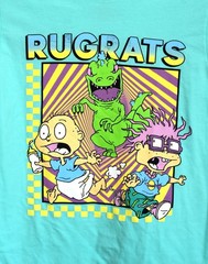 Unisex Nickelodeon Rugrats Graphic T-Shirt Cartoon Tee SMALL Celadon