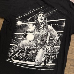 WWE Ripple Junction Rhea Ripley Double Sided Graphic T Shirt Black Mens Size L
