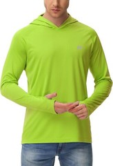 Men’s Sun Hoodie UPF 50+ Long Sleeve Fishing Rash Guard Quick Dry