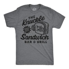Mens Funny T Shirts The Knuckle Sandwich Bar And Grill Sarcastic Graphic Novelty