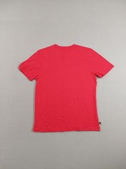 Maxi Milian Men T Shirt L Red Patchwork Front Pocket Short Sleeve Crew Neck