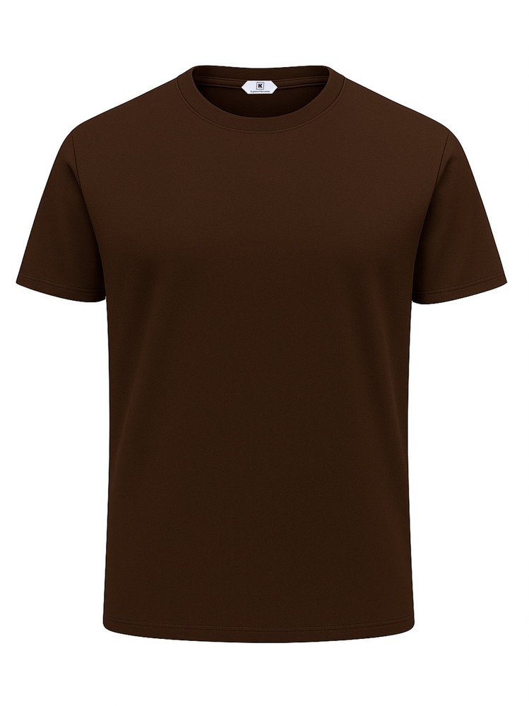 KITON KIRED “Kiss” Brown Exclusive Crepe Cotton Short Sleeve T-Shirt 46 NEW XS