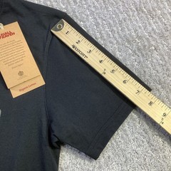 Fjallraven Logo T-shirt Mens Black Organic Cotton Blend Tee Size XS NWT
