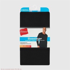 Hanes Men’s Thermal Long Sleeve Performance Shirt – Black XXL *SEE DEAL!!!*