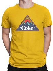 Officially Licensed Coca-Cola Retro Mountain Adventure Triangle Men’s T-shirt