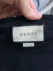 GUCCI men’s short sleeve logo T-Shirt – Black – M