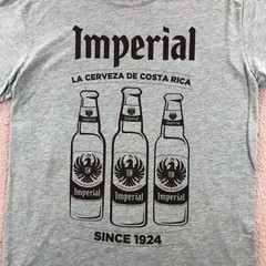 imperial la cerveza de costa rica t shirt mens m slate gray beer pub bar