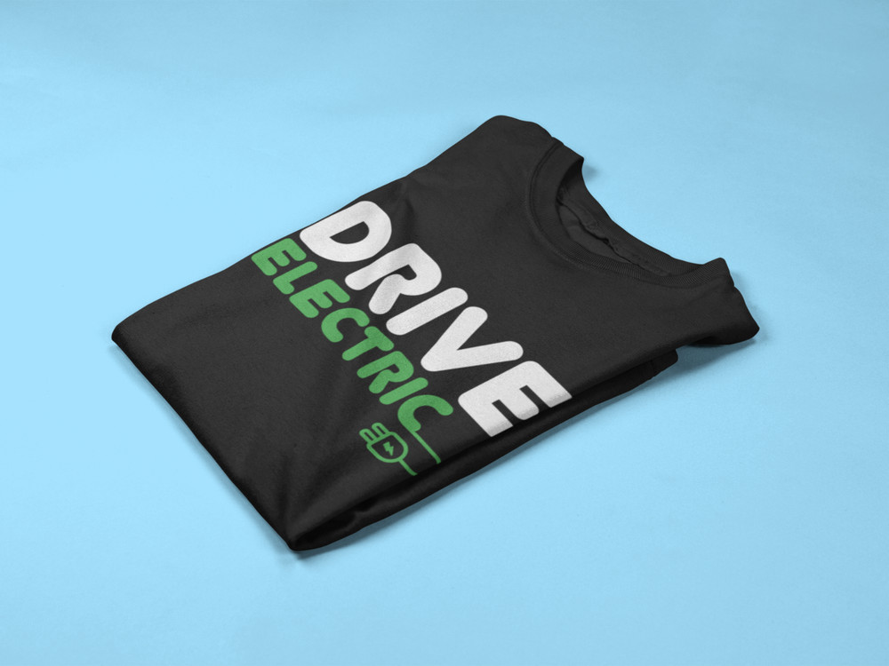 Drive Electric Mens/Adults Novelty Tshirt – Funny/Joke/Gift/Electric Car EV