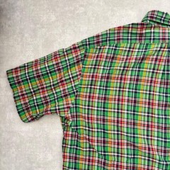Ralph Lauren Blake Madras Check Short Sleeve Shirt XL Red Pony Made in India Fo