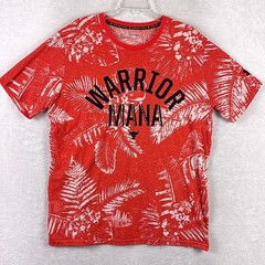 Under Armour Project Rock Tshirt Men XXL Red White Warrior Mana Palm AOP Workout