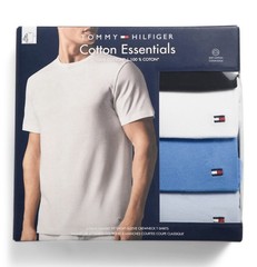 Tommy Hilfiger Men T-Shirts Tees 4 Pack M L XL Cotton Crew Neck Blue Black White