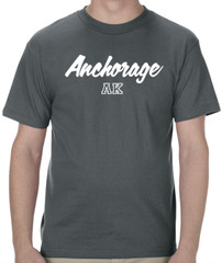 Anchorage Alaska State Graphic T-Shirt tee Unisex Apparel Custom Text