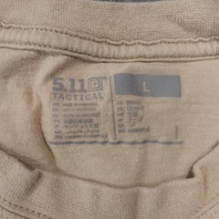5.11 Tactical Mens Tan Crew Neck Short Sleeve T-Shirt 2 Pack 40016-165 Large