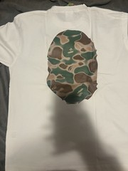 A Bathing Ape BAPE Black Ape Head Camo Logo Graphic Crew Neck T-Shirt Men’s M