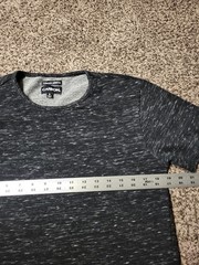 Mens Carbon Brand Longer Length Gray Tshirt Size S