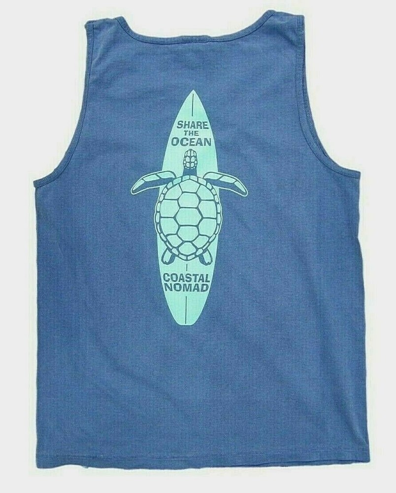 Coastal Nomad Tank Top SUP Surf Paddle Board Surfing Share Ocean Sea Turtle