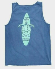 Coastal Nomad Tank Top SUP Surf Paddle Board Surfing Share Ocean Sea Turtle