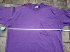 Vintage 90s BVD Men’s Medium Blank Essential Single Stitch Purple Pocket T Shirt