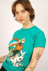 70s The Rocketeer T-Shirt (S) Disney green vintage short sleeve retro graphic