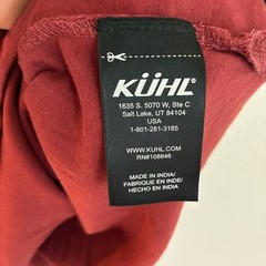 Kuhl Wildfibre Shirt Mens XL Red Short Sleeve Organic Cotton T-Shirt Outdoor