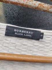 Vintage Burberry Black Label V Neck Shirt Waffle Size L Archival Luxury Designer