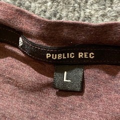 Public Rec T-Shirt Mens L V-Neck Short Sleeve Heather Burgundy Pima Tencel