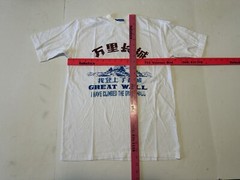 VTG 80s Champion Products Japan T-shirt Great Wall Of China Travel Souvenir L