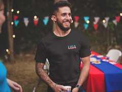 USA Distressed Flag Men T Shirt Patriotic American T-shirt USA Logo Tee