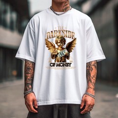 DarkSide Of Money Black Cotton T Shirt All Season