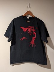 Marvel Spider-Man Red Metallic Foil Graphic T-Shirt Black Size Large Men’s